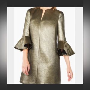 BCBG Maxazria Metallic Gold “Judy” Dress NWT